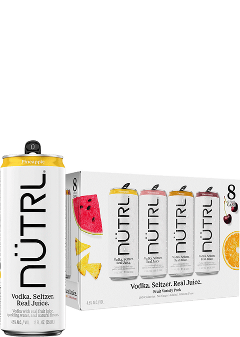 8PK Nutrl Vodka Seltzer Fruit Variety