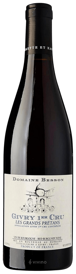 2019 Domaine Besson Givry Rouge 1er Cru "Les Grands Pretans", Burgundy, France