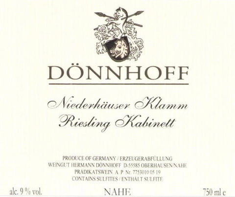 Donnhoff Niederhauser Klamm Riesling Kabinett, Nahe, Germany