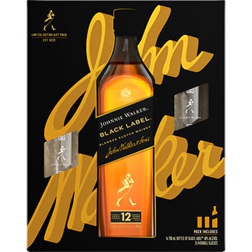 Gift Johnnie Walker Black W/Glasses