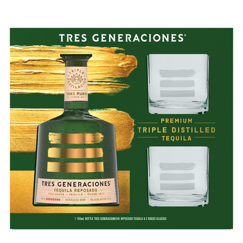 Gift Tres Generaciones Reposado W/2 Glasses